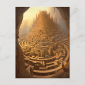Surreal Maze Castle Landscape Fantasy Art Briefkaart (Voorkant)