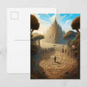 Surreal Maze Castle Landscape Fantasy Art Briefkaart (Voorkant / Achterkant)