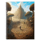Surreal Maze Castle Landscape Fantasy Art Notitieboek (Voorkant)