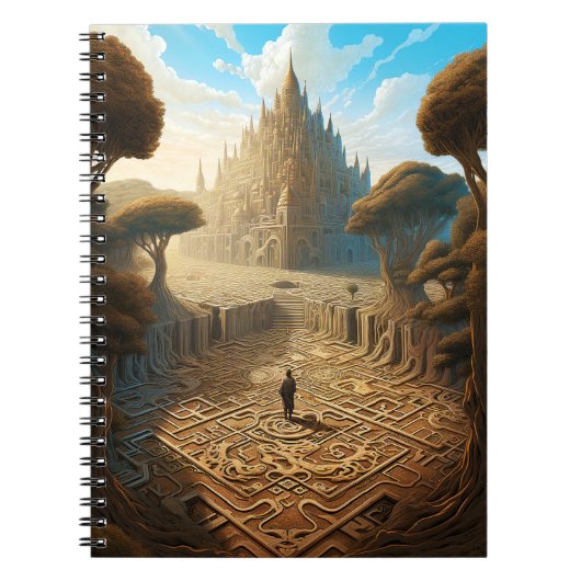 Surreal Maze Castle Landscape Fantasy Art Notitieboek (Voorkant)