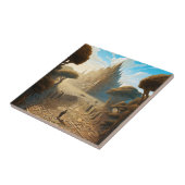 Surreal Maze Castle Landscape Fantasy Art Tegeltje (Zijkant)