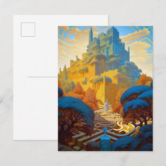 Surreal Maze City Briefkaart (Voorkant / Achterkant)