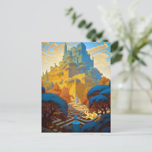 Surreal Maze City Briefkaart (Staand voorkant)