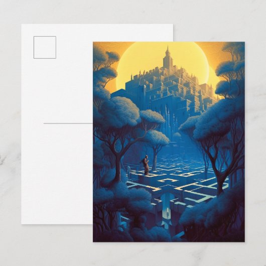 Surreal Maze City Briefkaart (Voorkant / Achterkant)