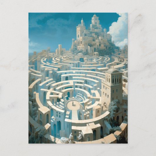 Surreal Maze City Briefkaart (Voorkant)