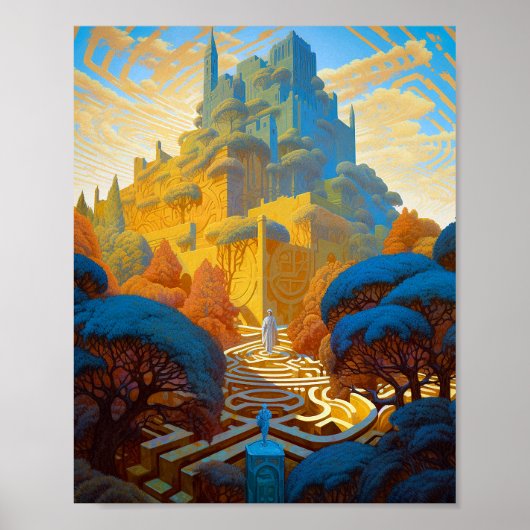 Surreal Maze City Poster (Voorkant)