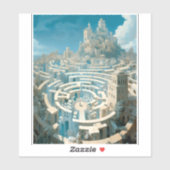 Surreal Maze City Sticker (Vel)