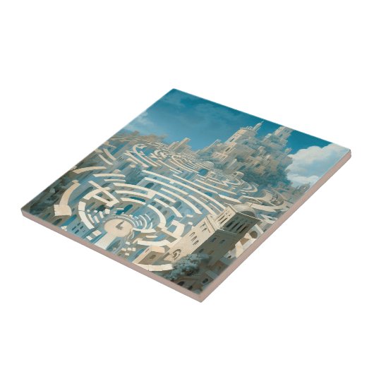 Surreal Maze City Tegeltje (Zijkant)