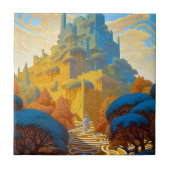 Surreal Maze City Tegeltje (Voorkant)