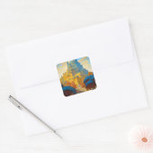 Surreal Maze City Vierkante Sticker (Envelop)