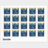 Surreal Maze City Vierkante Sticker (Vel)