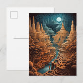 Surreal Maze Landschap Fantastische Kunst Briefkaart (Voorkant / Achterkant)