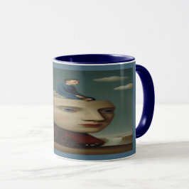 Surreal Mechanical Head Dream Art Mug Mok