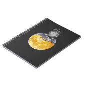Surreal Melting Clock Sun Notebook | Abstract Time Notitieboek (Linkerzijde)