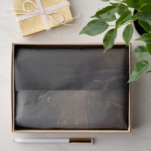 Surreal Metal Keizer Leeuw Troon Decoupage Tissuepapier (Geschenk)