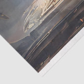 Surreal Metal Keizer Leeuw Troon Decoupage Tissuepapier (Detail)