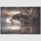 Surreal Metal Keizer Leeuw Troon Decoupage Tissuepapier (Voorkant)