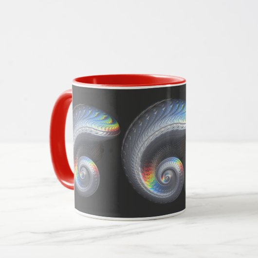 Surreal Metalic Fossil Mok (Voorkant links)