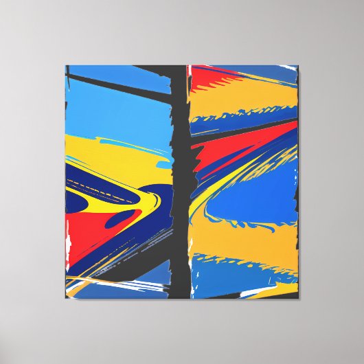 Surreal Mindscape: City within a Woman's Head Canvas Afdruk (Voorkant)