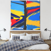 Surreal Mindscape: City within a Woman's Head Canvas Afdruk (Insitu (Slaapkamer))