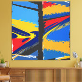 Surreal Mindscape: City within a Woman's Head Canvas Afdruk (Insitu (Woonkamer))