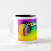 SURREAL MINIMALIST SUN GLASSES Novelty Tweekleurige Koffiemok (Voorkant links)