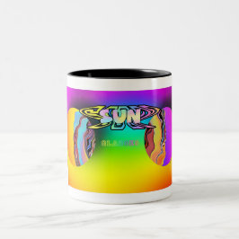 SURREAL MINIMALIST SUN GLASSES Novelty Tweekleurige Koffiemok