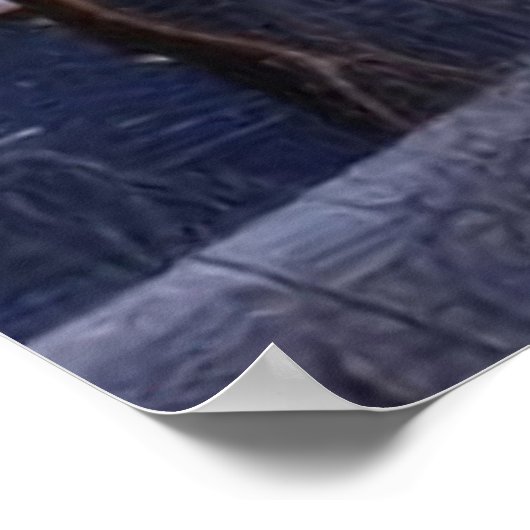 Surreal Moderne Abstracte winterwonderland Poster (Hoek)