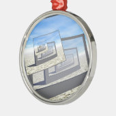 Surreal-monitoren oneindige lus metalen ornament (Links)