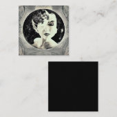 Surreal Moon Lady Vierkante Visitekaartje (Voorkant / Achterkant)