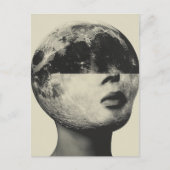 Surreal Moon Person Collage Briefkaart (Voorkant)