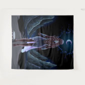 Surreal Moonlight Meisje Wandkleed (Voorkant (horizontaal))