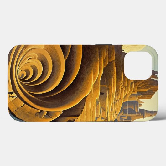 Surreal Mountain City Fantasy Art Case-Mate iPhone Case (Achterkant (horizontaal))