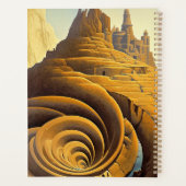 Surreal Mountain City Fantasy Art Planner (Achterkant)