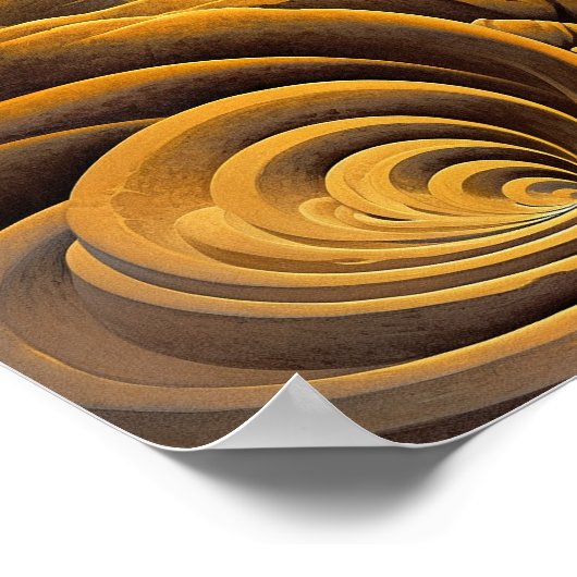 Surreal Mountain City Fantasy Art Poster (Hoek)