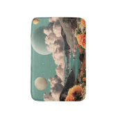 Surreal Mountain Landscape with Planets and Clouds Badmat (Voorkant Verticaal)