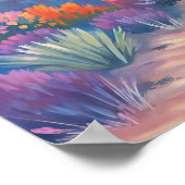 Surreal Mountain Sunset Landscape Painting Poster (Hoek)