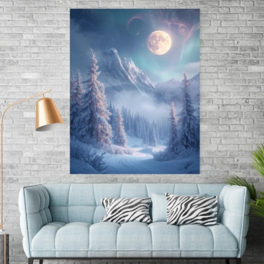 Surreal Mystical Enchanted Winter Dreamscape Poster