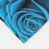 Surreal Neon Blauwe Rozen Fleece Deken (Hoek)