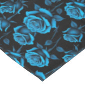 Surreal Neon Blauwe Rozen Tafelkleed (Gekanteld)