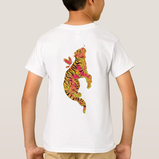 Surreal Neon Tiger T-shirt (Achterkant)