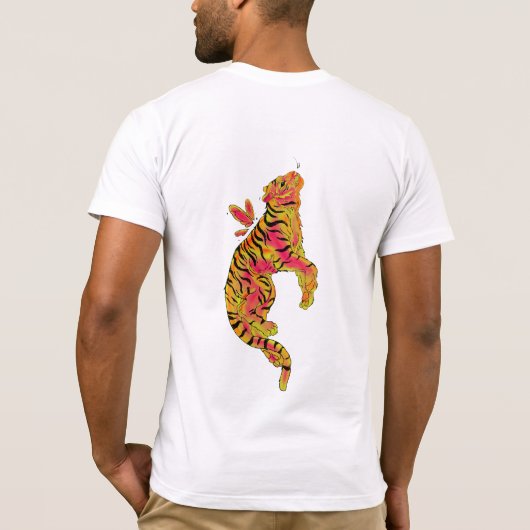 Surreal Neon Tiger T-shirt (Achterkant)