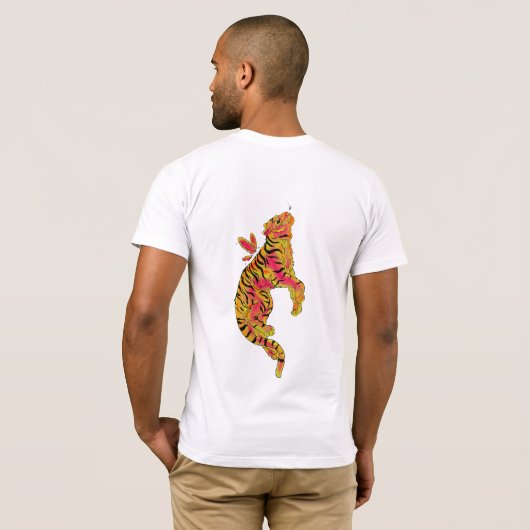 Surreal Neon Tiger T-shirt (Achterkant volledig)