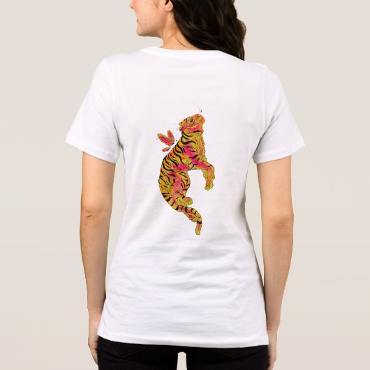 Surreal Neon Tiger Tri-Blend Shirt (Achterkant)
