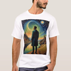 Surreal Night Sky Visionary Art Esthetisch T-shirt