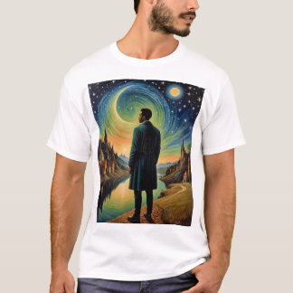 Surreal Night Sky Visionary Art Esthetisch T-shirt