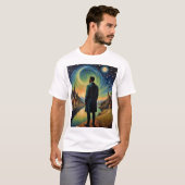 Surreal Night Sky Visionary Art Esthetisch T-shirt (Voorkant volledig)