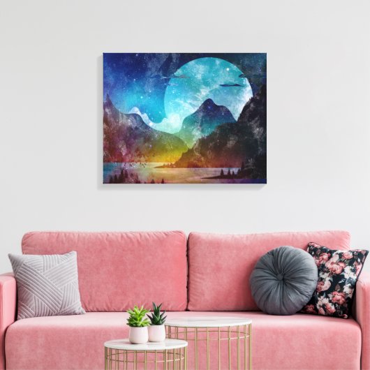 Surreal Nigthscape Canvas Afdruk (Insitu (Woonkamer))