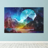 Surreal Nigthscape Canvas Afdruk (Insitu (Houten vloer))