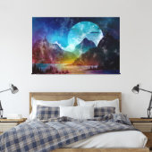 Surreal Nigthscape Canvas Afdruk (Insitu (Slaapkamer))